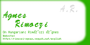 agnes rimoczi business card